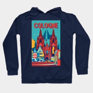 A Vintage Travel Art of Cologne - Germany Hoodie